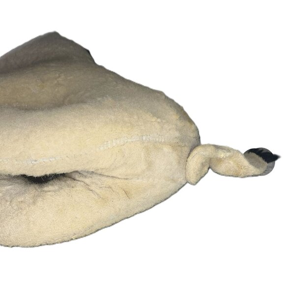 Vintage Plush Donkey Stuffed Animal Toy Beige & Black Button Tail - Picture 10 of 11